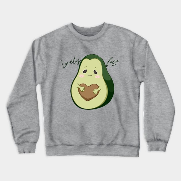 Lovely Fat Avocado - Dark Text Crewneck Sweatshirt by The Three Pixel